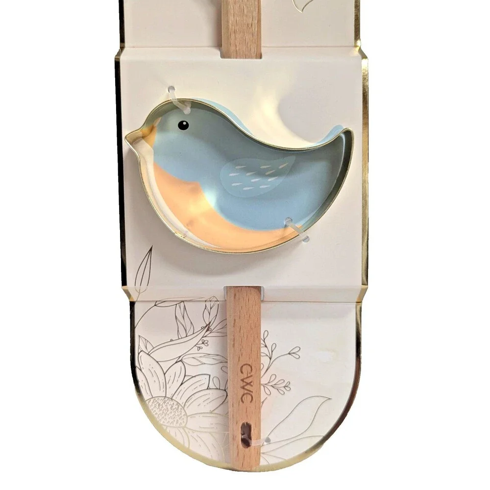 CWC Cook with Color Peacock Spatula Bird Cooke Cutter 12-in Silicone Wood Metal
